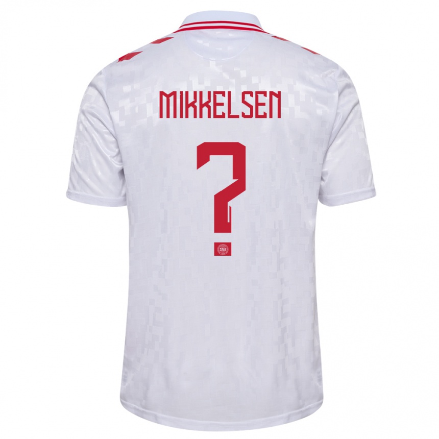 Niño Fútbol Camiseta Dinamarca Sebastian Mikkelsen #0 Blanco 2ª Equipación 24-26