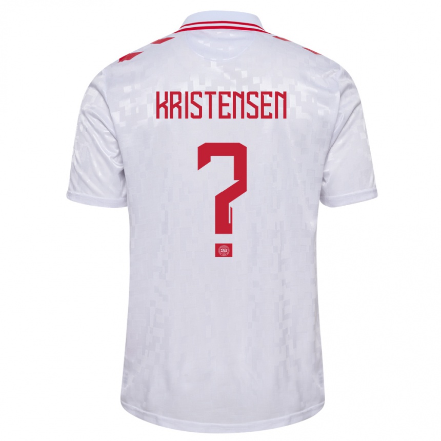 Niño Fútbol Camiseta Dinamarca Mikkel Kristensen #0 Blanco 2ª Equipación 24-26