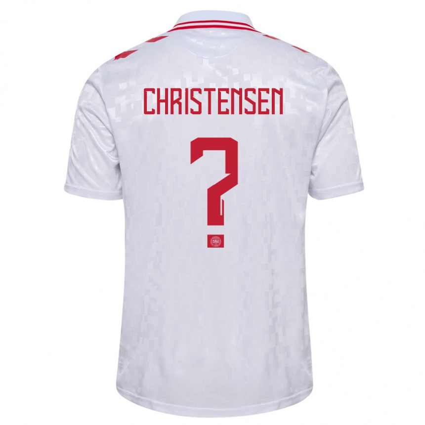 Niño Fútbol Camiseta Dinamarca Sebastian Christensen #0 Blanco 2ª Equipación 24-26