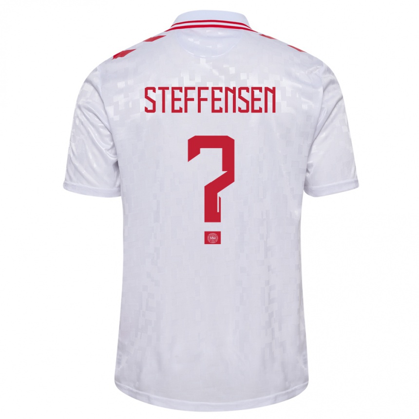 Niño Fútbol Camiseta Dinamarca Mark Steffensen #0 Blanco 2ª Equipación 24-26