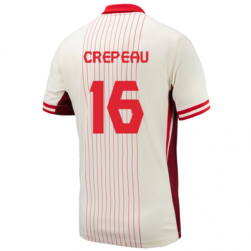 Niño Fútbol Camiseta Canadá Maxime Crepeau #16 Blanco 2ª Equipación 24-26