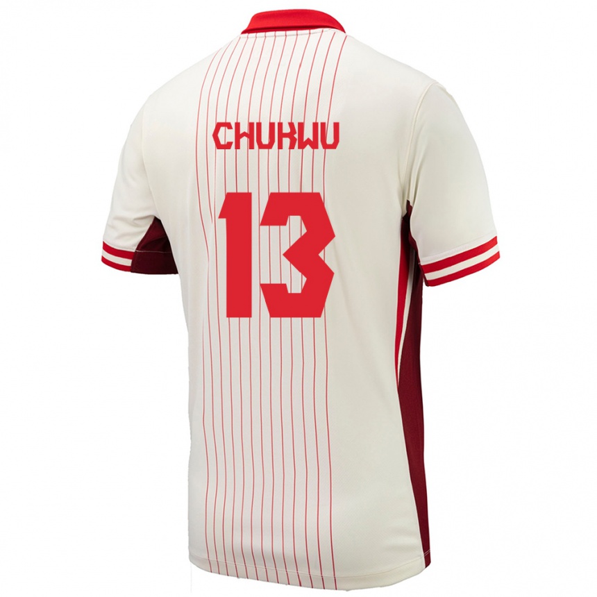 Niño Fútbol Camiseta Canadá Richard Chukwu #13 Blanco 2ª Equipación 24-26