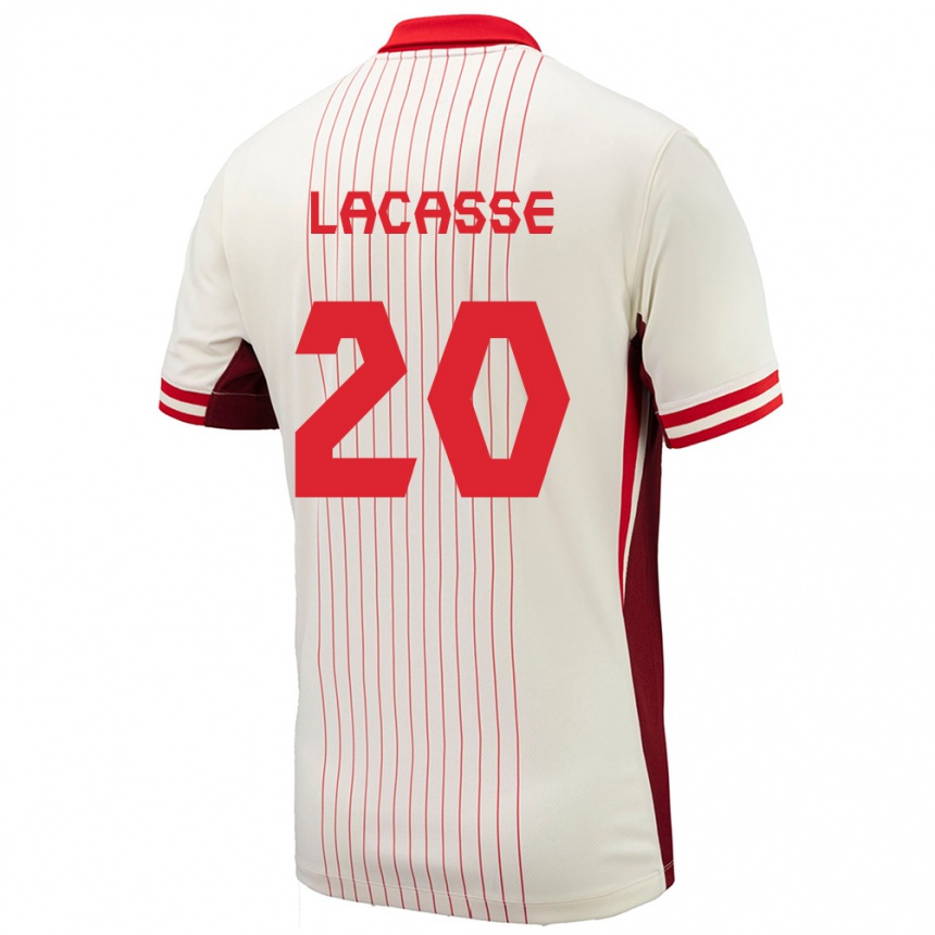 Niño Fútbol Camiseta Canadá Cloe Lacasse #20 Blanco 2ª Equipación 24-26