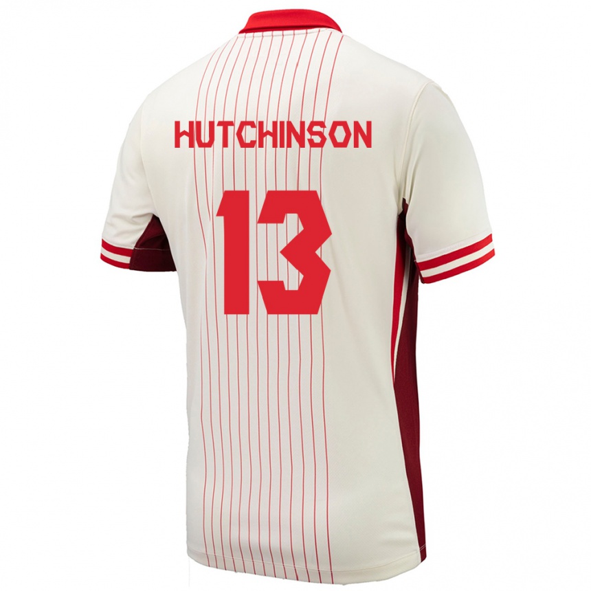 Niño Fútbol Camiseta Canadá Atiba Hutchinson #13 Blanco 2ª Equipación 24-26