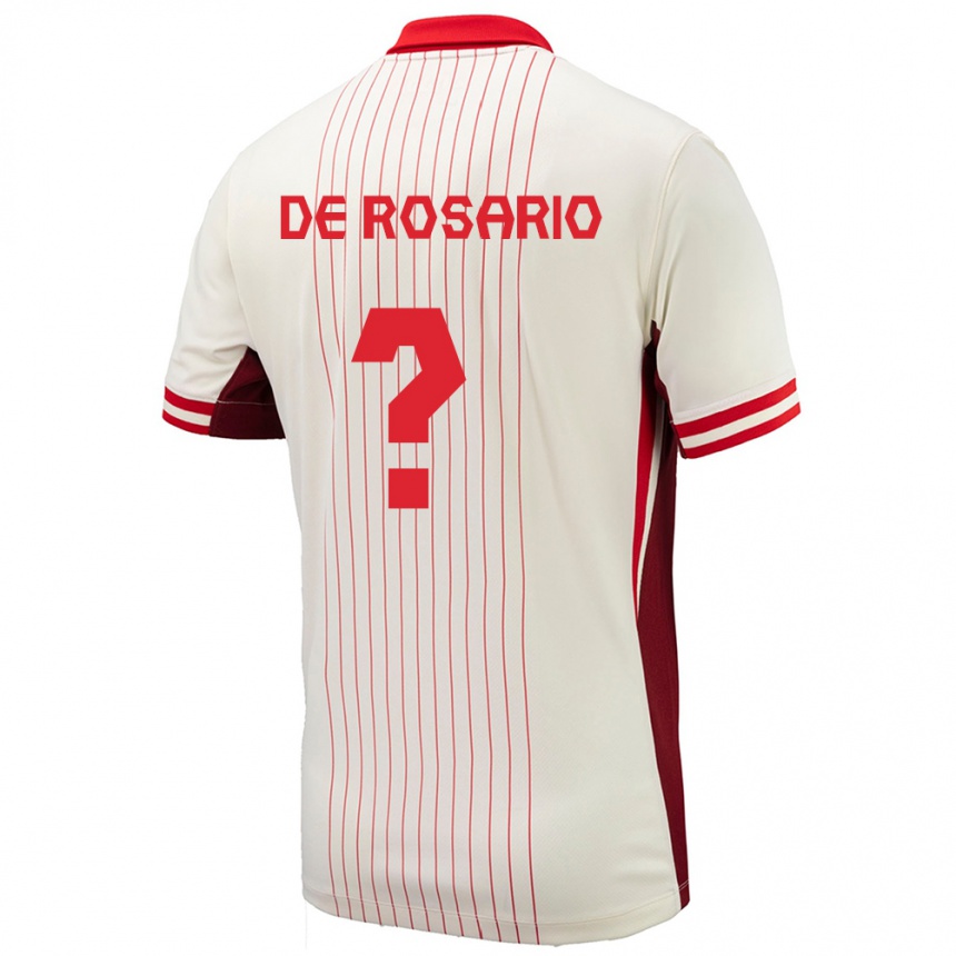 Niño Fútbol Camiseta Canadá Adisa De Rosario #0 Blanco 2ª Equipación 24-26