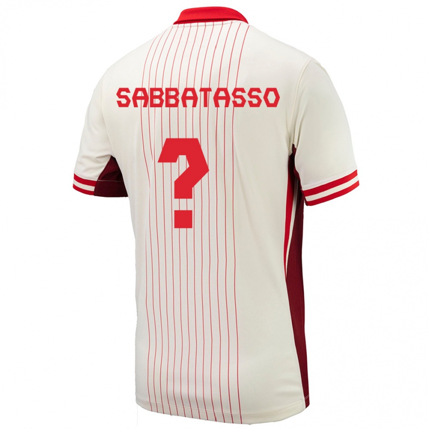 Niño Fútbol Camiseta Canadá Jeronimo Sabbatasso #0 Blanco 2ª Equipación 24-26