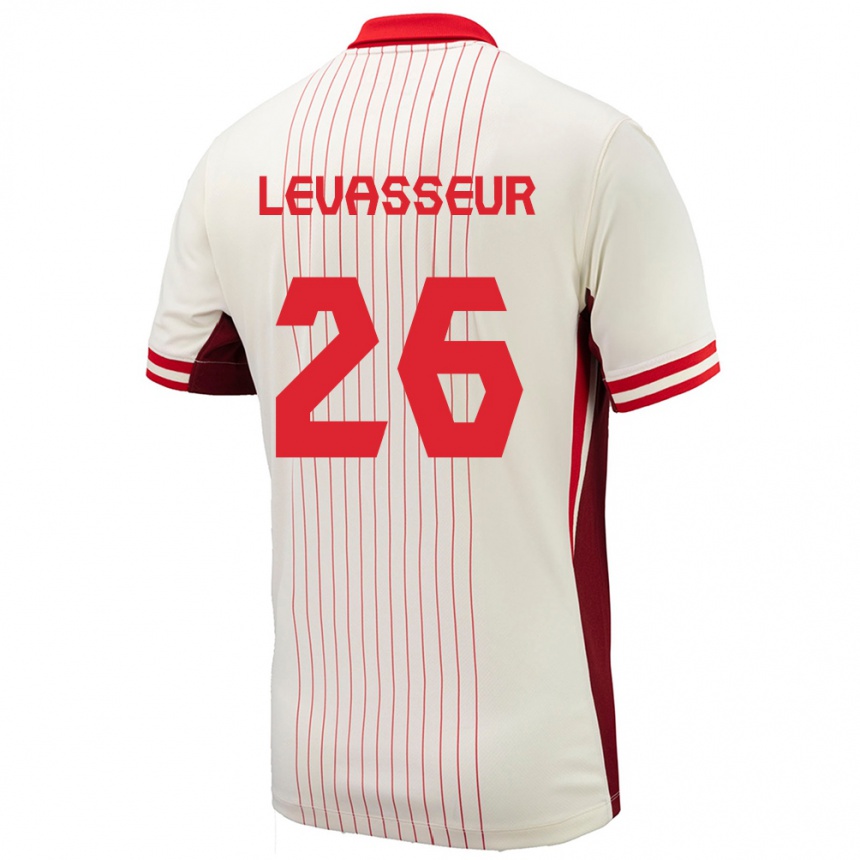 Niño Fútbol Camiseta Canadá Marie Levasseur #26 Blanco 2ª Equipación 24-26