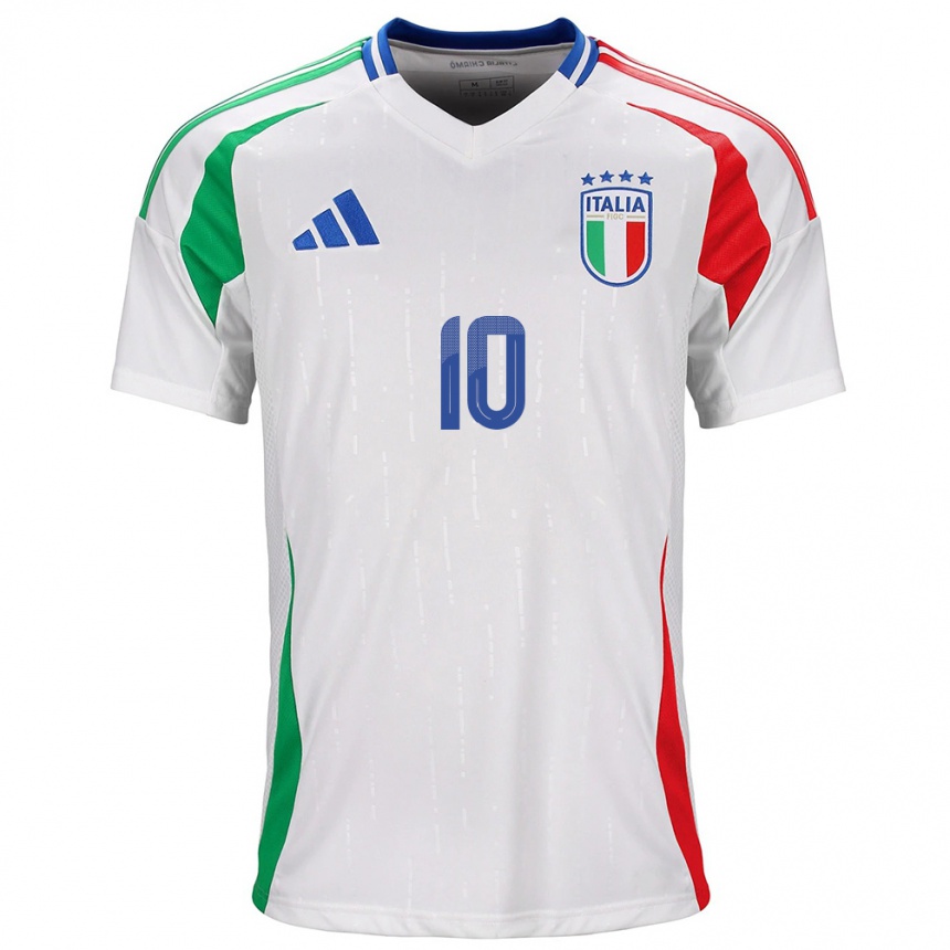 Niño Fútbol Camiseta Italia Cristiana Girelli #10 Blanco 2ª Equipación 24-26