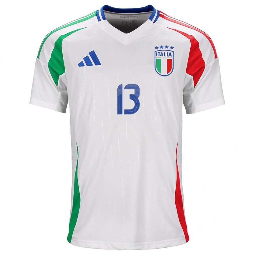 Niño Fútbol Camiseta Italia Samuele Tavanti #13 Blanco 2ª Equipación 24-26