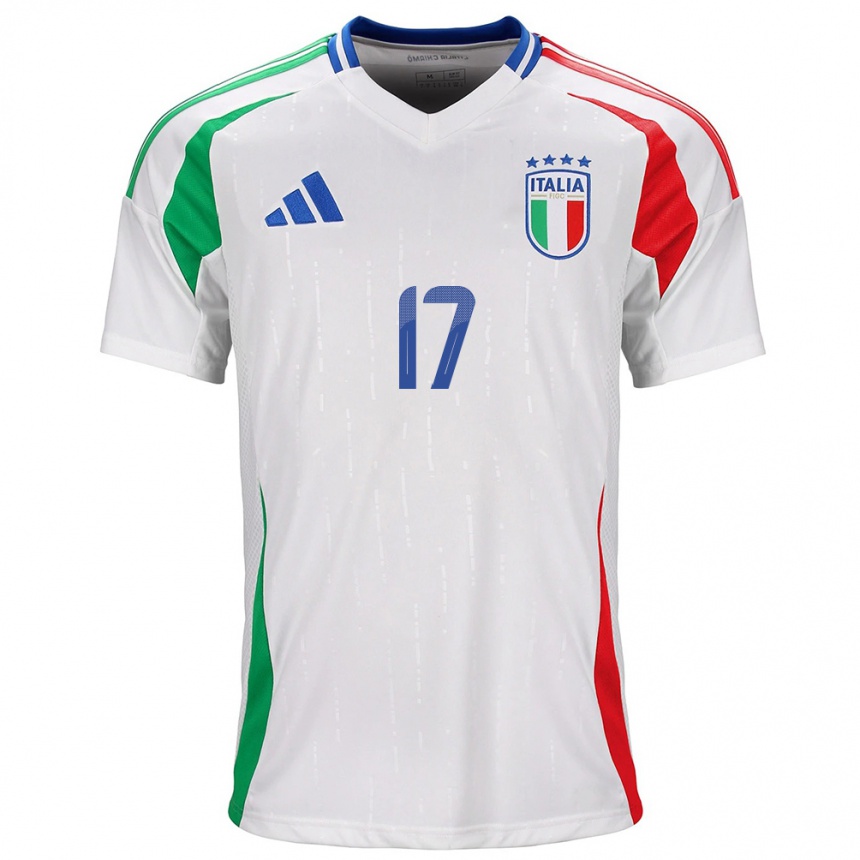 Niño Fútbol Camiseta Italia Aaron Ciammaglichella #17 Blanco 2ª Equipación 24-26