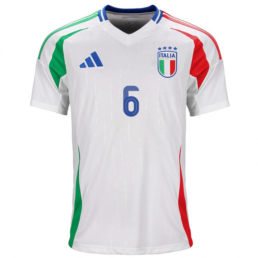 Niño Fútbol Camiseta Italia Federico Gatti #6 Blanco 2ª Equipación 24-26