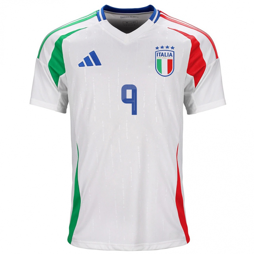 Niño Fútbol Camiseta Italia Valentina Giacinti #9 Blanco 2ª Equipación 24-26