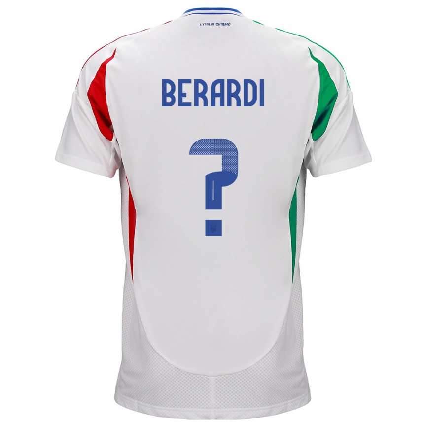 Niño Fútbol Camiseta Italia Domenico Berardi #0 Blanco 2ª Equipación 24-26