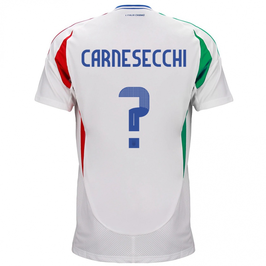 Niño Fútbol Camiseta Italia Marco Carnesecchi #0 Blanco 2ª Equipación 24-26