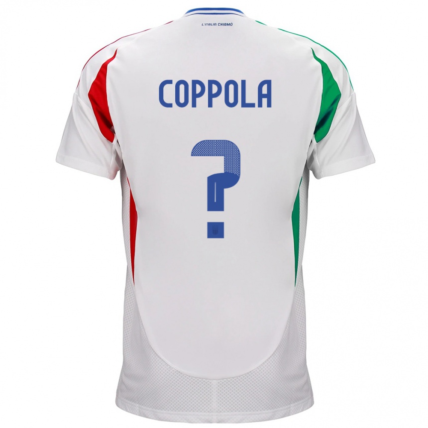 Niño Fútbol Camiseta Italia Diego Coppola #0 Blanco 2ª Equipación 24-26