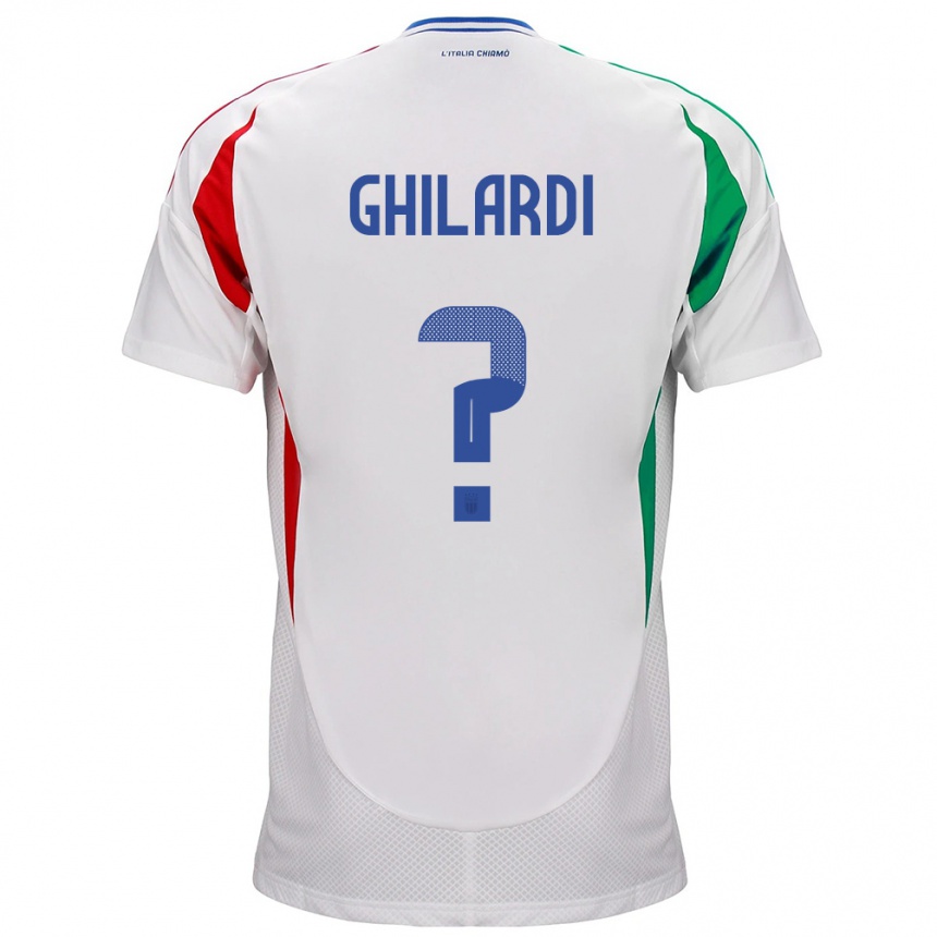 Niño Fútbol Camiseta Italia Daniele Ghilardi #0 Blanco 2ª Equipación 24-26