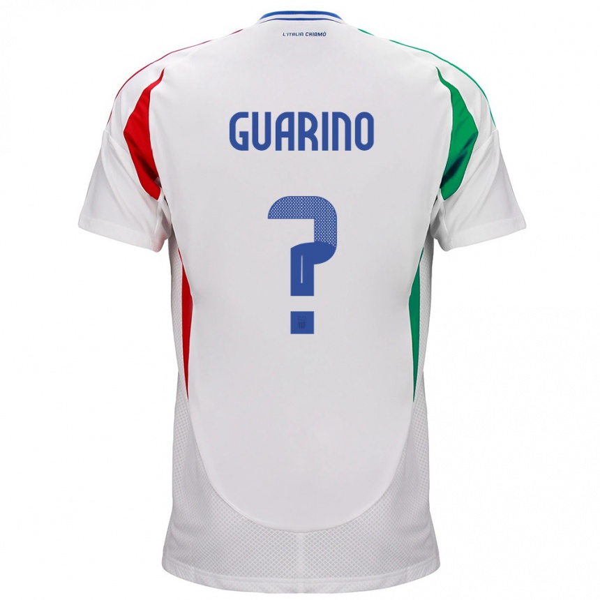 Niño Fútbol Camiseta Italia Gabriele Guarino #0 Blanco 2ª Equipación 24-26