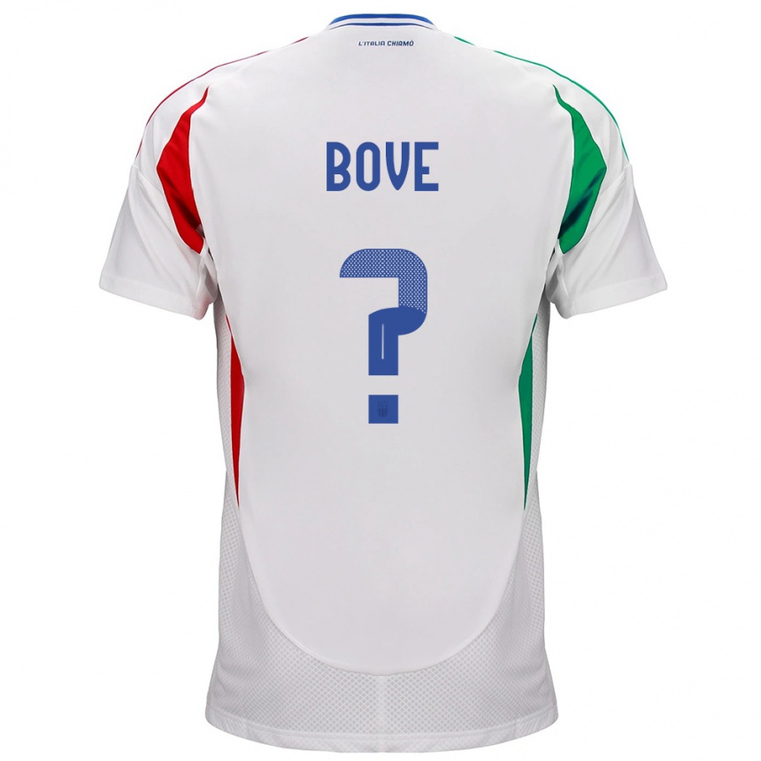 Niño Fútbol Camiseta Italia Edoardo Bove #0 Blanco 2ª Equipación 24-26