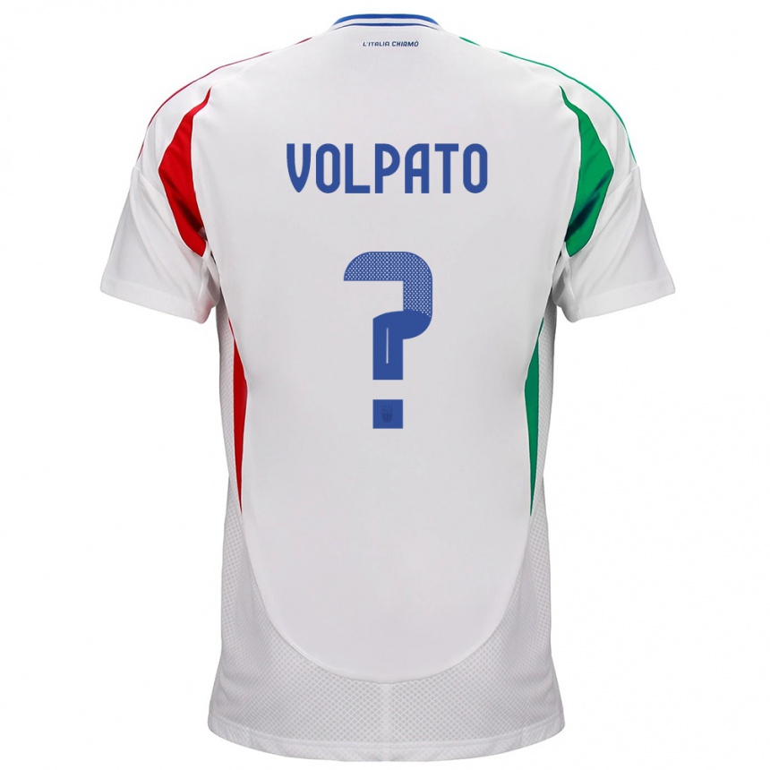 Niño Fútbol Camiseta Italia Cristian Volpato #0 Blanco 2ª Equipación 24-26