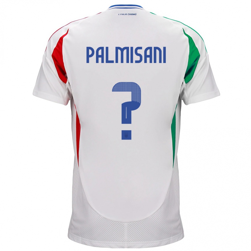 Niño Fútbol Camiseta Italia Lorenzo Palmisani #0 Blanco 2ª Equipación 24-26