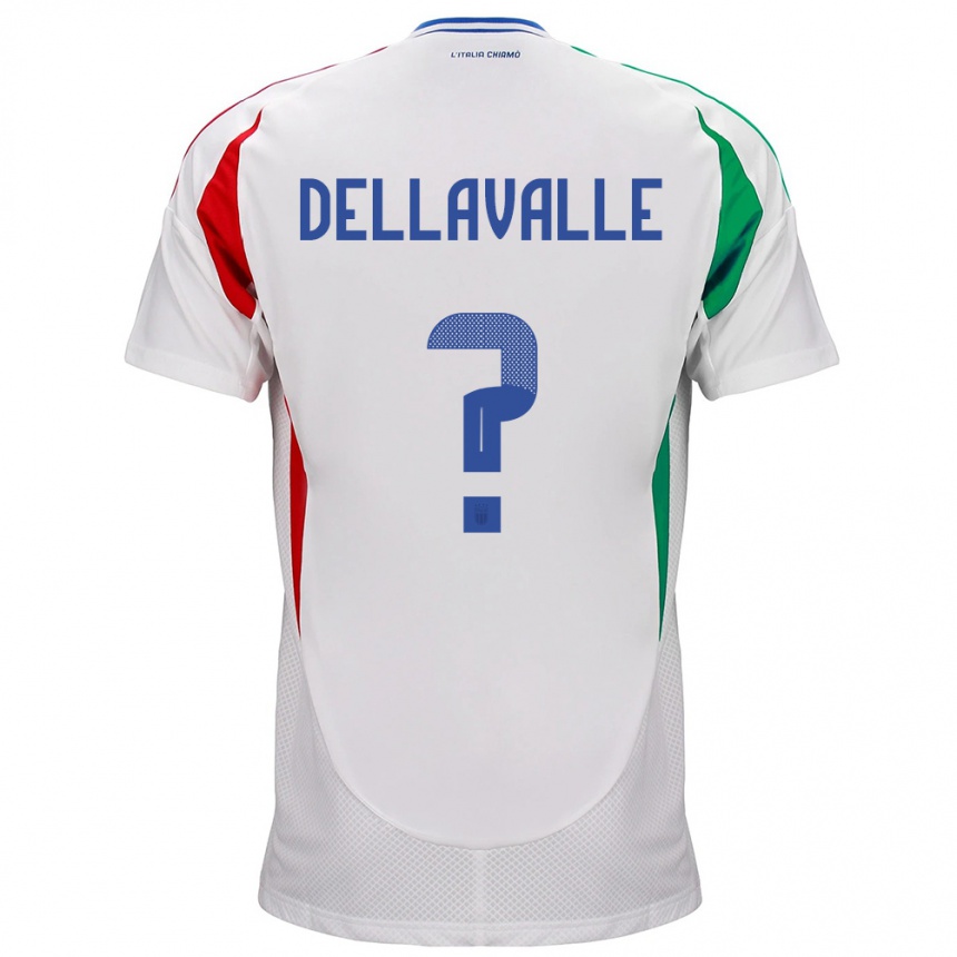 Niño Fútbol Camiseta Italia Alessandro Dellavalle #0 Blanco 2ª Equipación 24-26