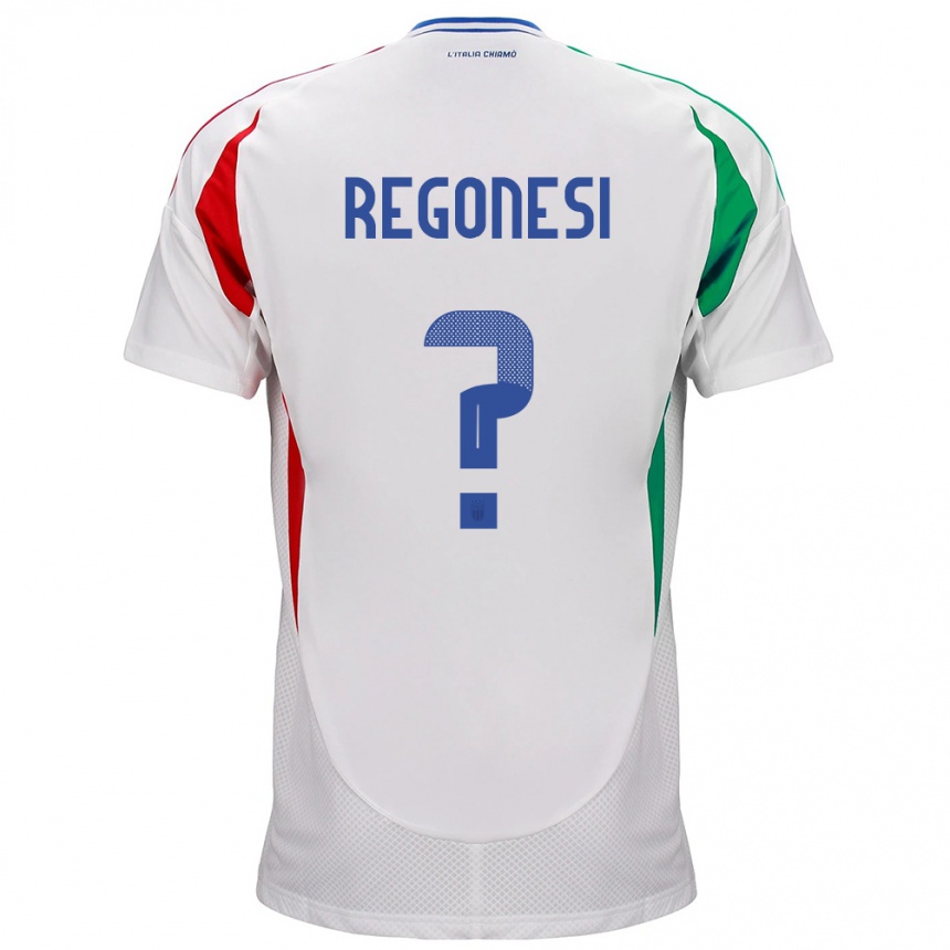 Niño Fútbol Camiseta Italia Iacopo Regonesi #0 Blanco 2ª Equipación 24-26