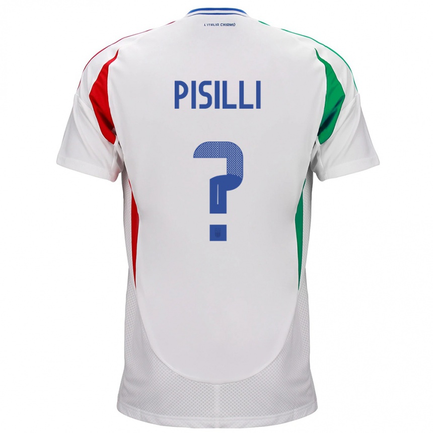 Niño Fútbol Camiseta Italia Niccolò Pisilli #0 Blanco 2ª Equipación 24-26