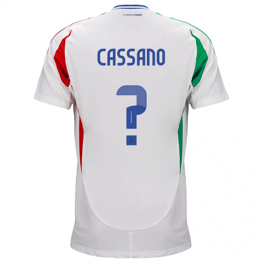 Niño Fútbol Camiseta Italia Claudio Cassano #0 Blanco 2ª Equipación 24-26