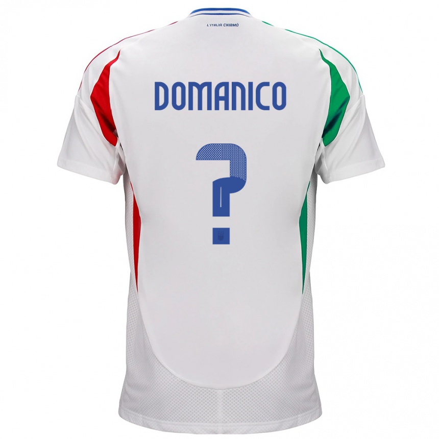 Niño Fútbol Camiseta Italia Saverio Domanico #0 Blanco 2ª Equipación 24-26