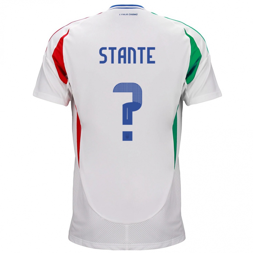 Niño Fútbol Camiseta Italia Francesco Stante #0 Blanco 2ª Equipación 24-26