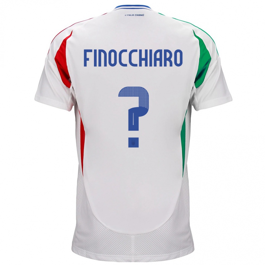 Niño Fútbol Camiseta Italia Gabriele Finocchiaro #0 Blanco 2ª Equipación 24-26