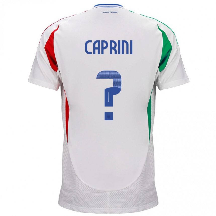 Niño Fútbol Camiseta Italia Maat Daniel Caprini #0 Blanco 2ª Equipación 24-26