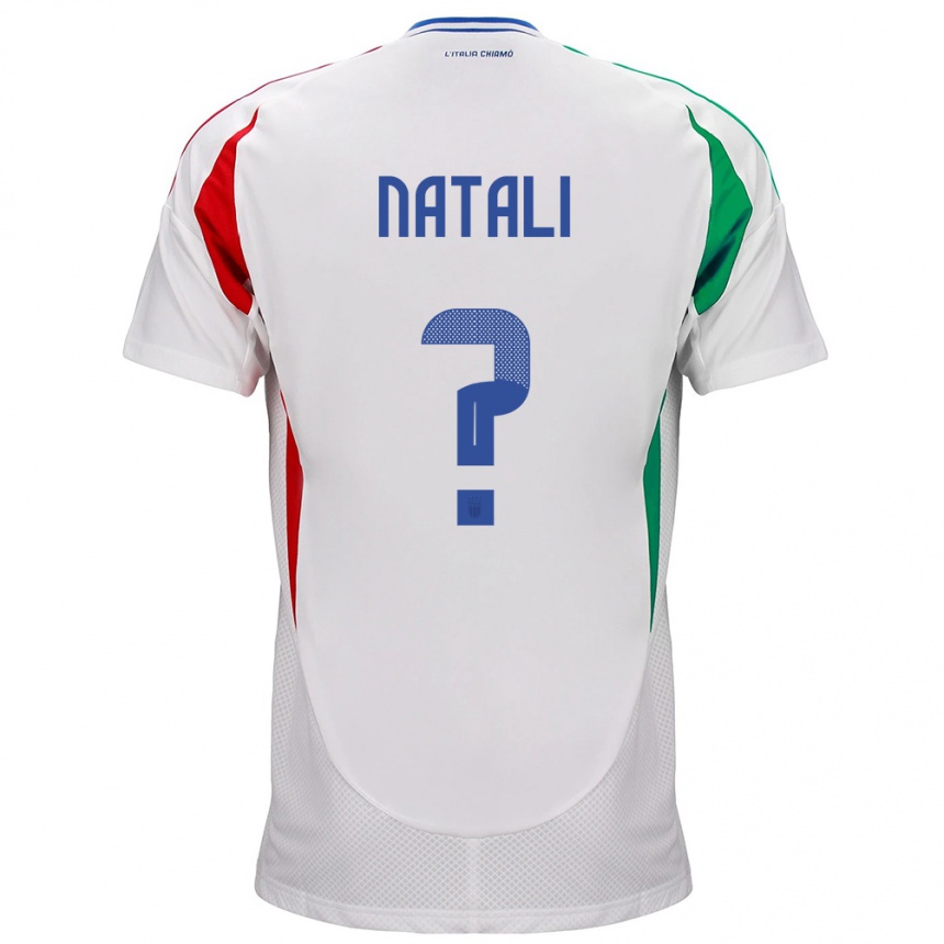 Niño Fútbol Camiseta Italia Andrea Natali #0 Blanco 2ª Equipación 24-26