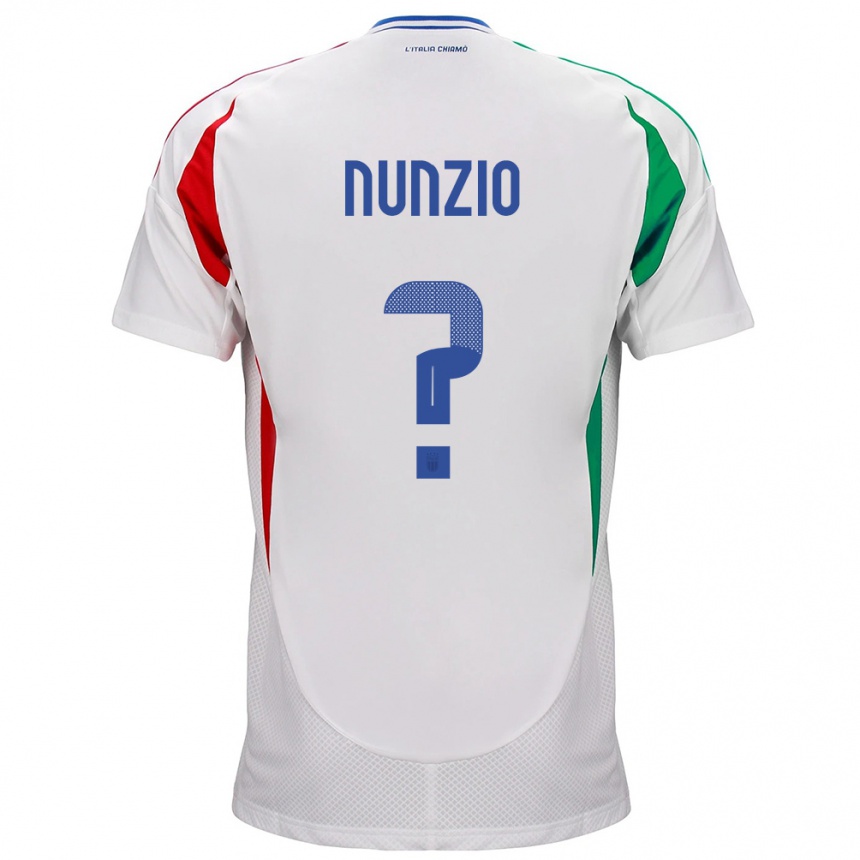 Niño Fútbol Camiseta Italia Alessandro Di Nunzio #0 Blanco 2ª Equipación 24-26