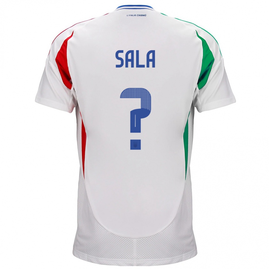 Niño Fútbol Camiseta Italia Emanuele Sala #0 Blanco 2ª Equipación 24-26