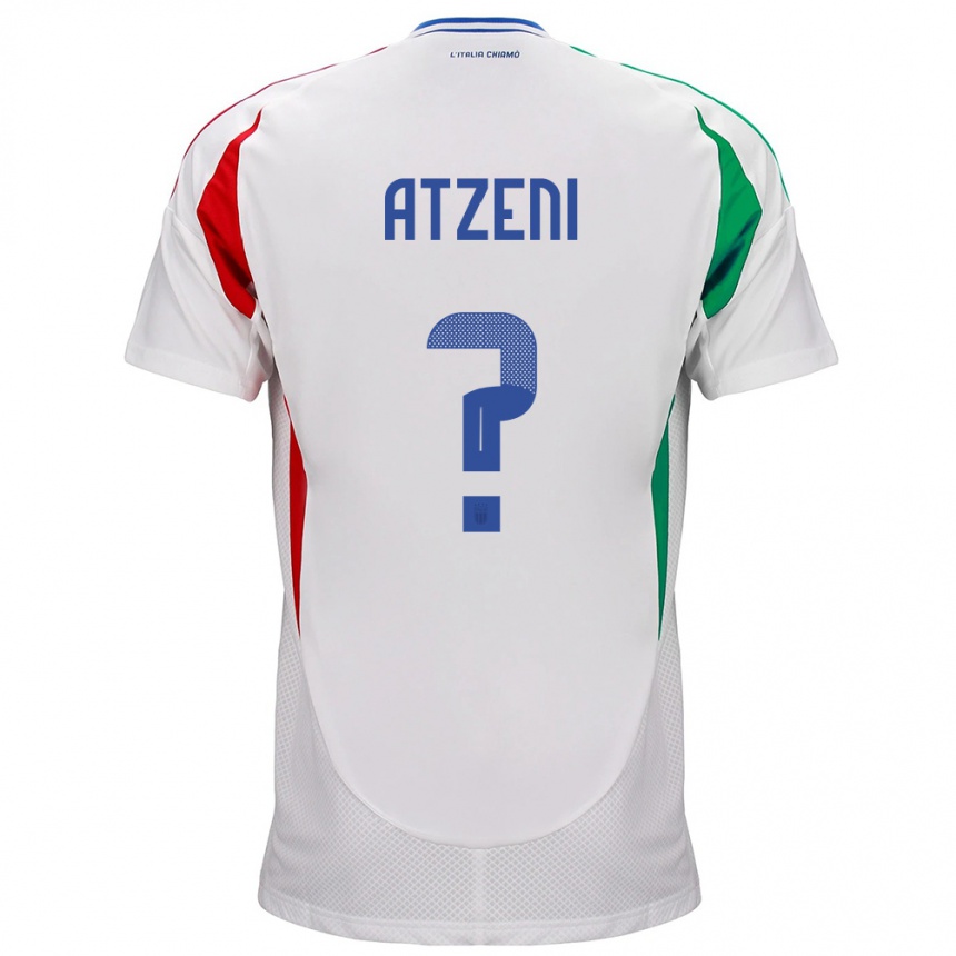 Niño Fútbol Camiseta Italia Davide Atzeni #0 Blanco 2ª Equipación 24-26