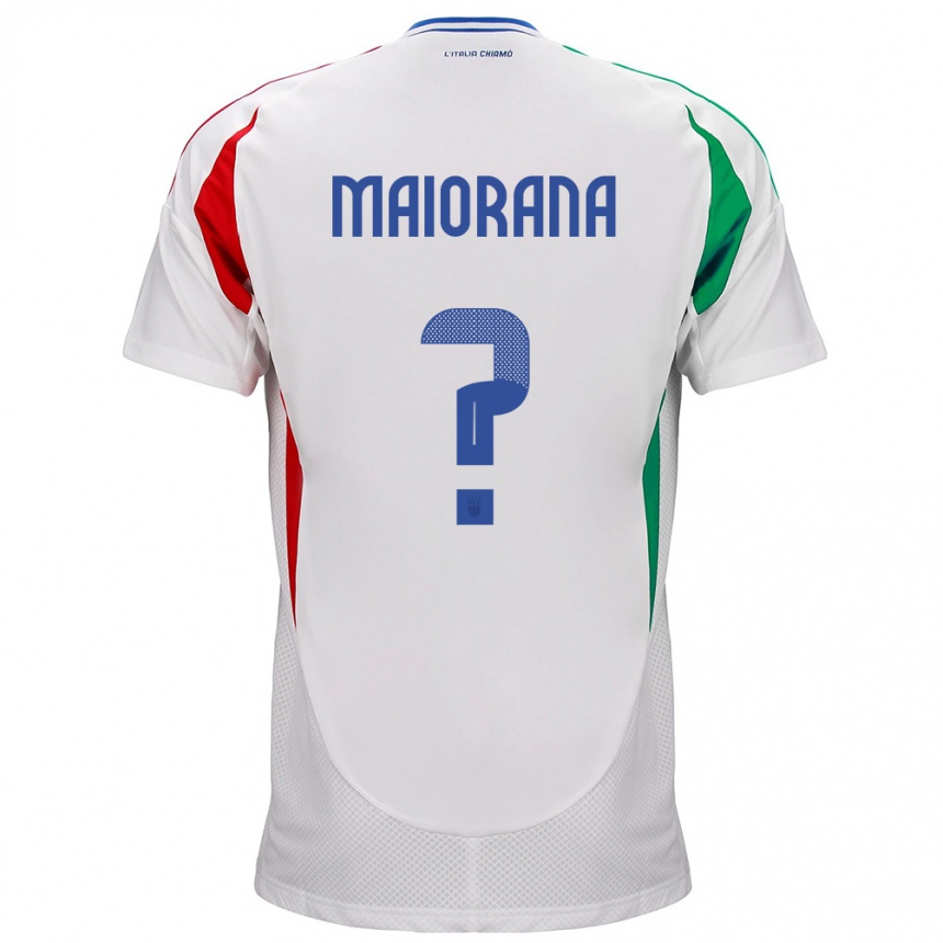 Niño Fútbol Camiseta Italia Stefano Maiorana #0 Blanco 2ª Equipación 24-26