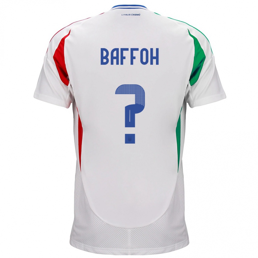 Niño Fútbol Camiseta Italia Jeffrey Baffoh #0 Blanco 2ª Equipación 24-26