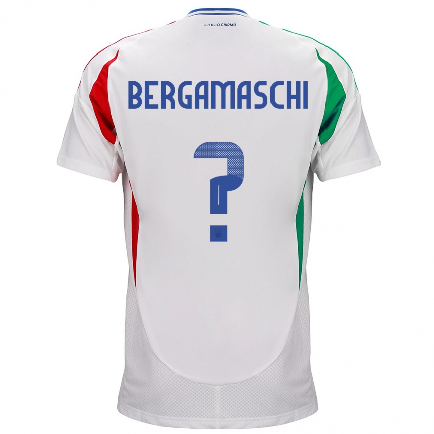 Niño Fútbol Camiseta Italia Valentina Bergamaschi #0 Blanco 2ª Equipación 24-26