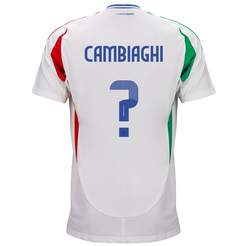 Niño Fútbol Camiseta Italia Michela Cambiaghi #0 Blanco 2ª Equipación 24-26