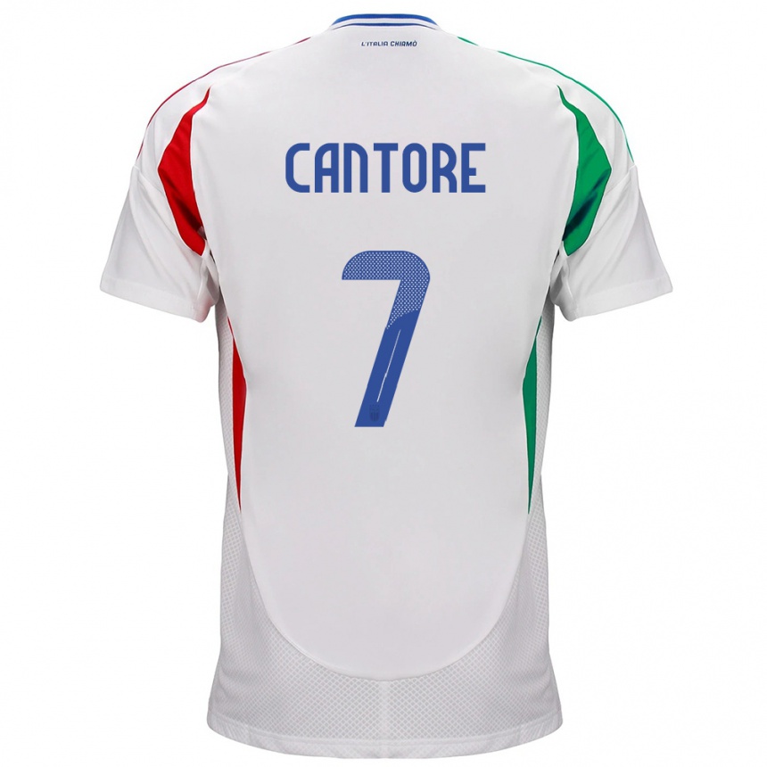 Niño Fútbol Camiseta Italia Sofia Cantore #7 Blanco 2ª Equipación 24-26