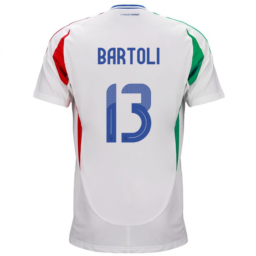 Niño Fútbol Camiseta Italia Elisa Bartoli #13 Blanco 2ª Equipación 24-26