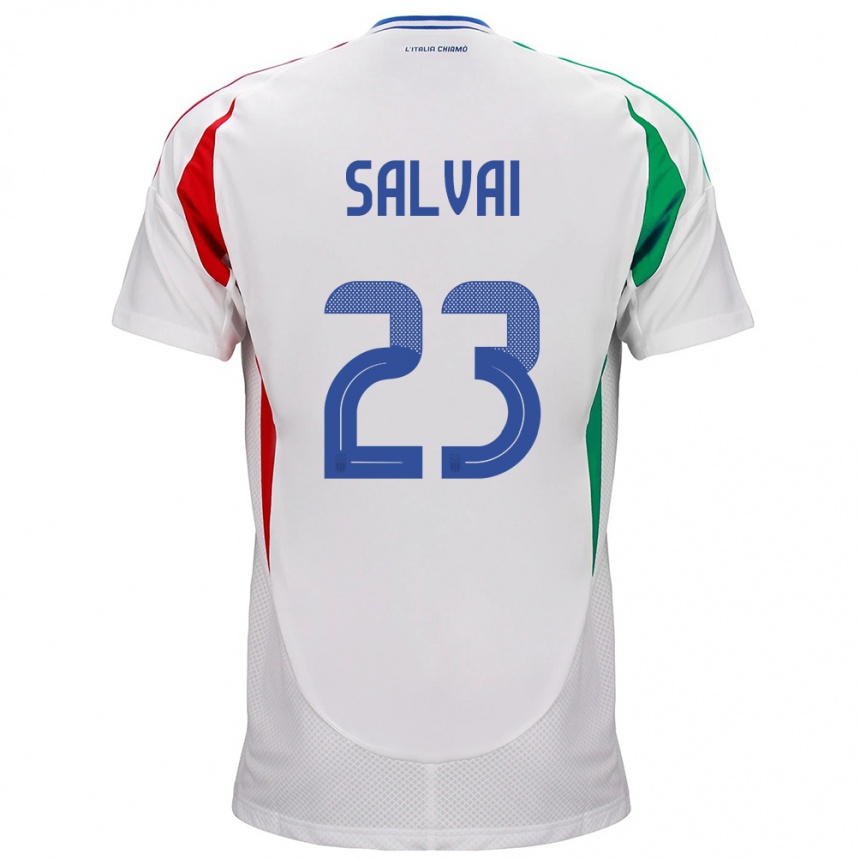 Niño Fútbol Camiseta Italia Cecilia Salvai #23 Blanco 2ª Equipación 24-26