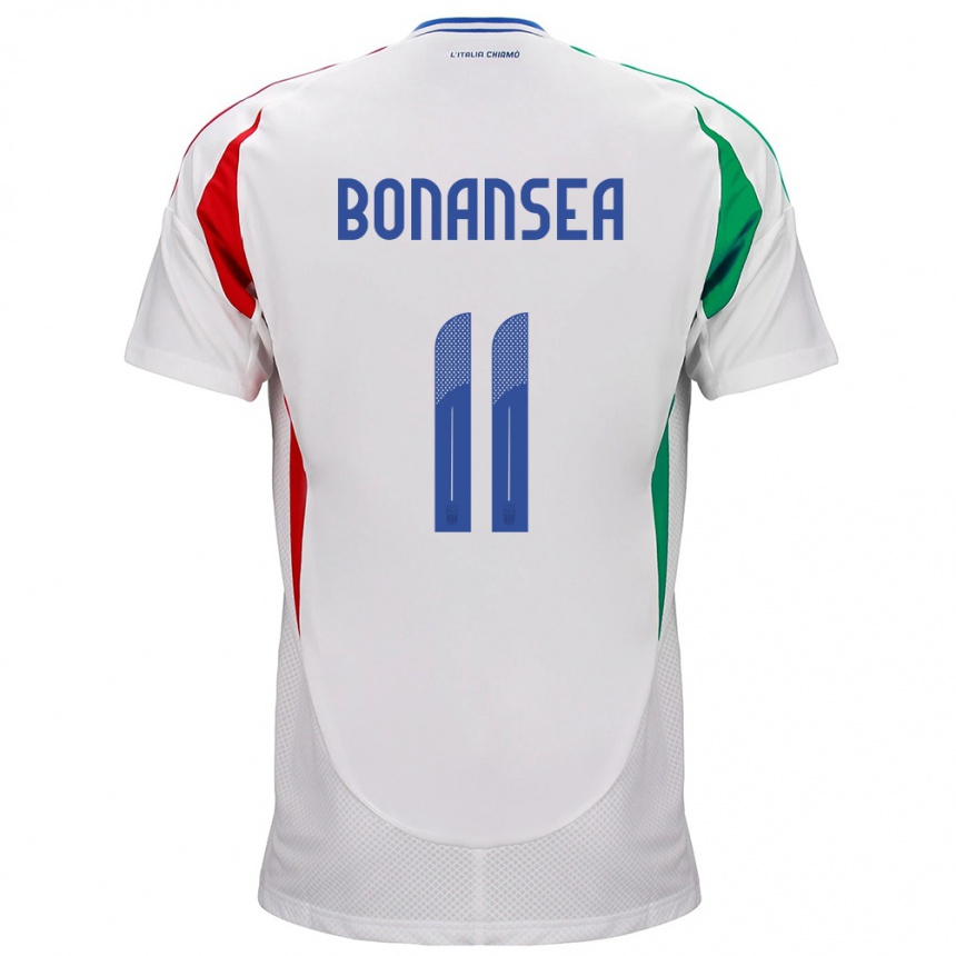 Niño Fútbol Camiseta Italia Barbara Bonansea #11 Blanco 2ª Equipación 24-26