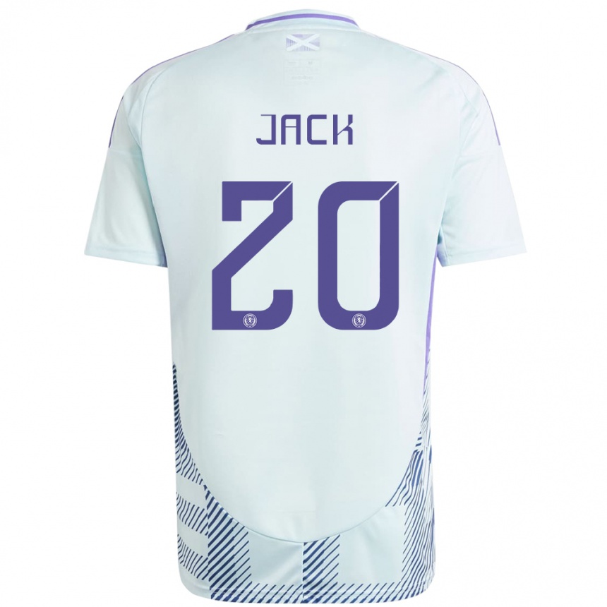 Niño Fútbol Camiseta Escocia Ryan Jack #20 Azul Menta Claro 2ª Equipación 24-26