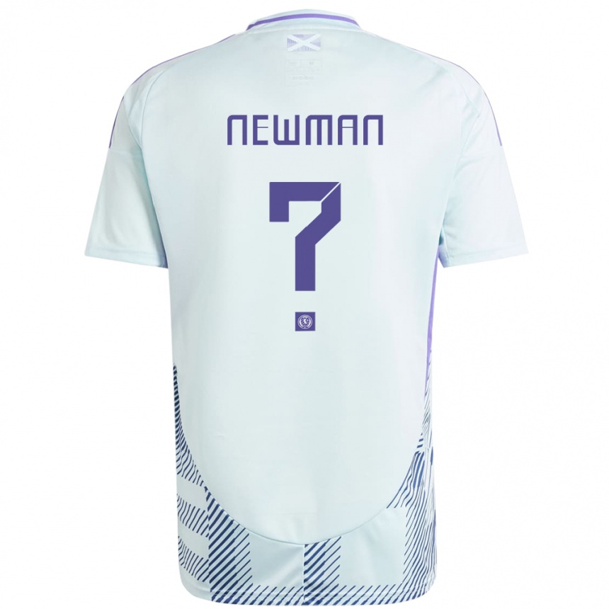 Niño Fútbol Camiseta Escocia Jack Newman #0 Azul Menta Claro 2ª Equipación 24-26