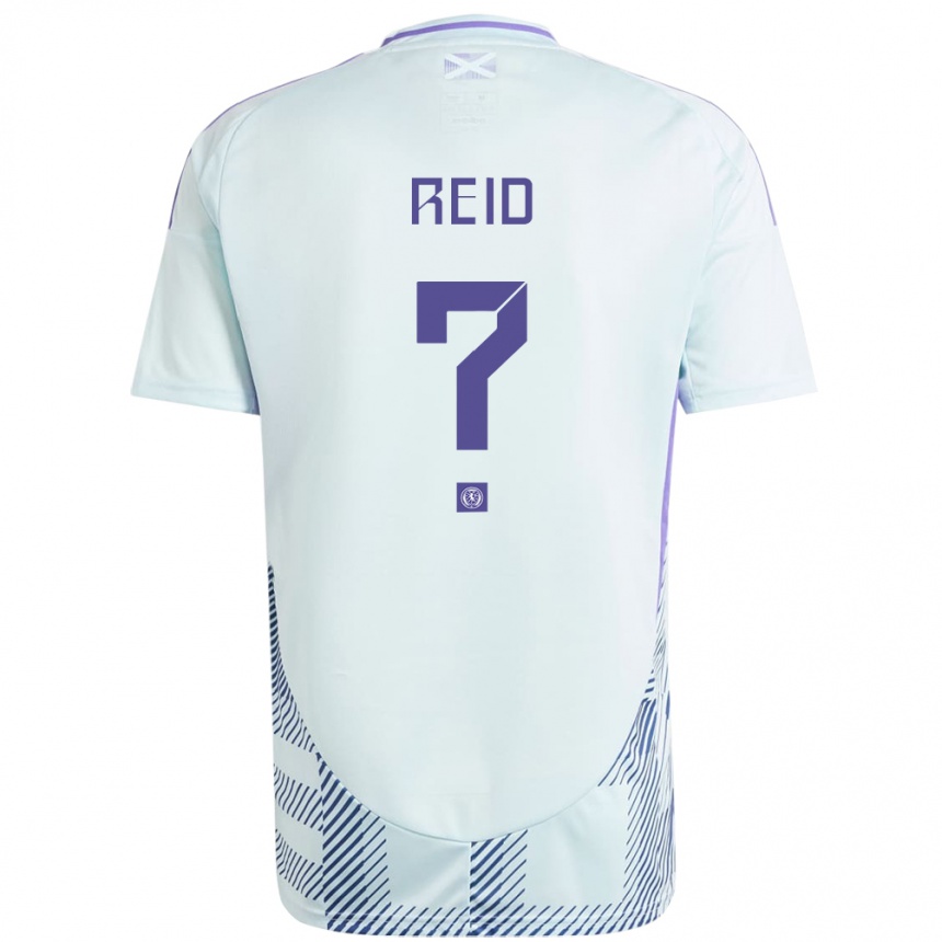 Niño Fútbol Camiseta Escocia Dylan Reid #0 Azul Menta Claro 2ª Equipación 24-26