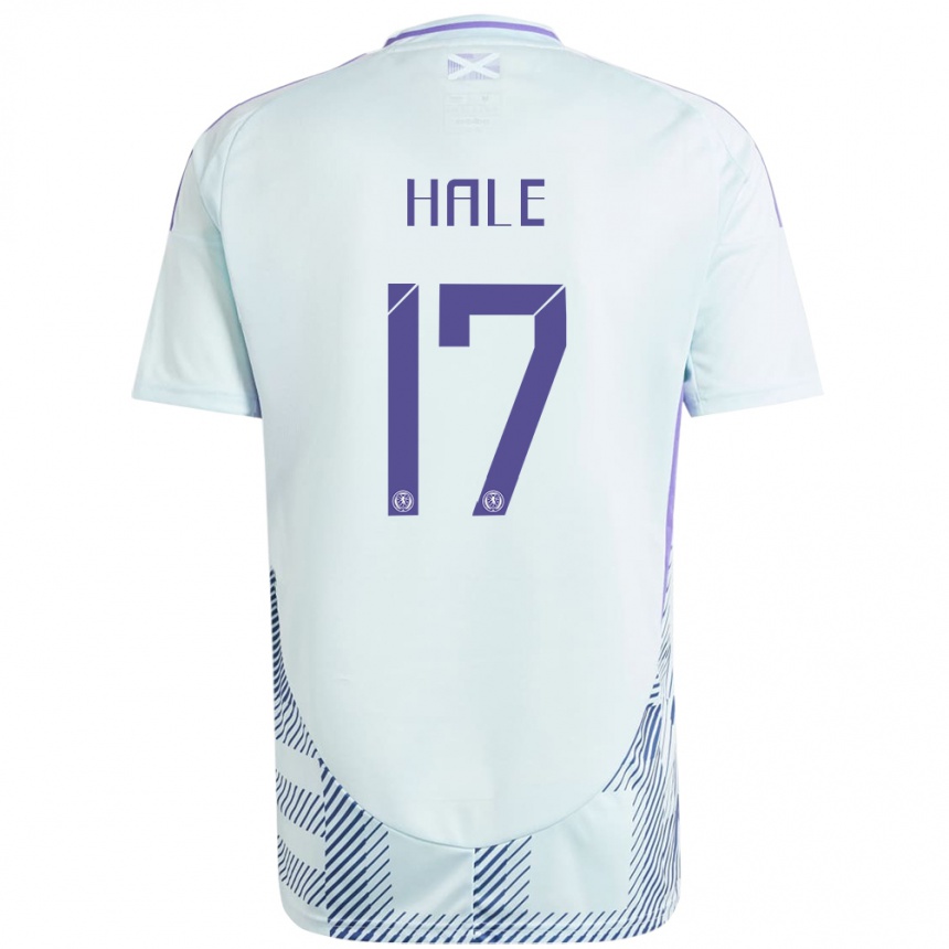 Niño Fútbol Camiseta Escocia Finlay Hale #17 Azul Menta Claro 2ª Equipación 24-26