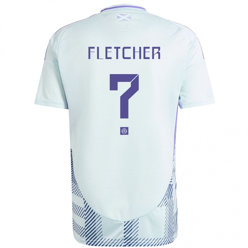 Niño Fútbol Camiseta Escocia Tyler Fletcher #0 Azul Menta Claro 2ª Equipación 24-26