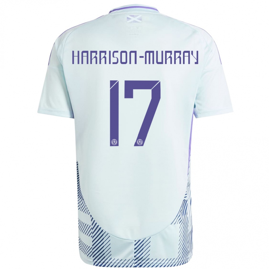 Niño Fútbol Camiseta Escocia Christie Harrison-Murray #17 Azul Menta Claro 2ª Equipación 24-26